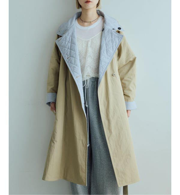 IENA LA BOUCLE「《予約》IENA LA BOUCLE リバーパテットキルティングコート」|その他|