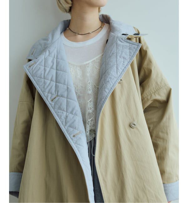 IENA LA BOUCLE「《予約》IENA LA BOUCLE リバーパテットキルティングコート」|その他|
