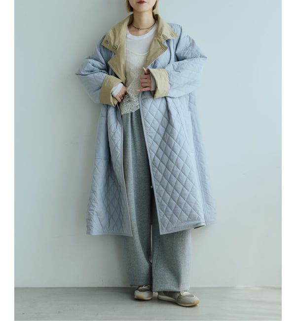 IENA LA BOUCLE「《予約》IENA LA BOUCLE リバーパテットキルティングコート」|その他|