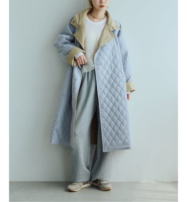 IENA LA BOUCLE「《予約》IENA LA BOUCLE リバーパテットキルティングコート」|その他|
