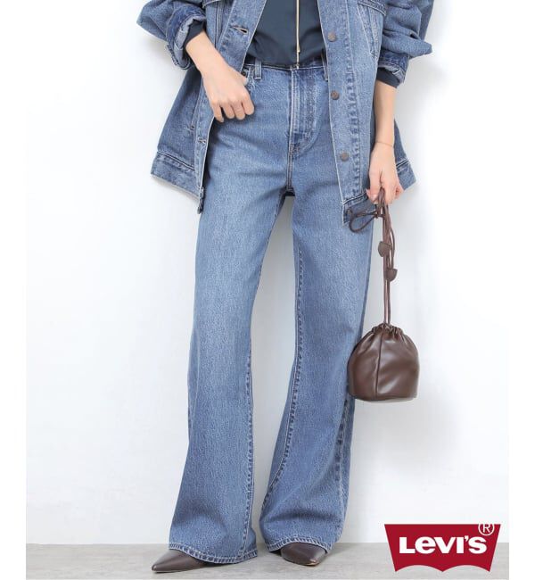 JOURNAL STANDARD relume「別注【LEVI&rsquo;S】RIBCAGE WIDE LEG：デニム」|デニム|ブルー A