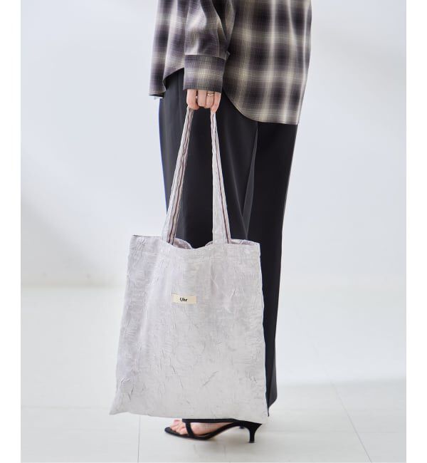 journal standard L'essage「Uhr/ウーア Crush Satin Tote トートバッグ」|トートバッグ|シルバー