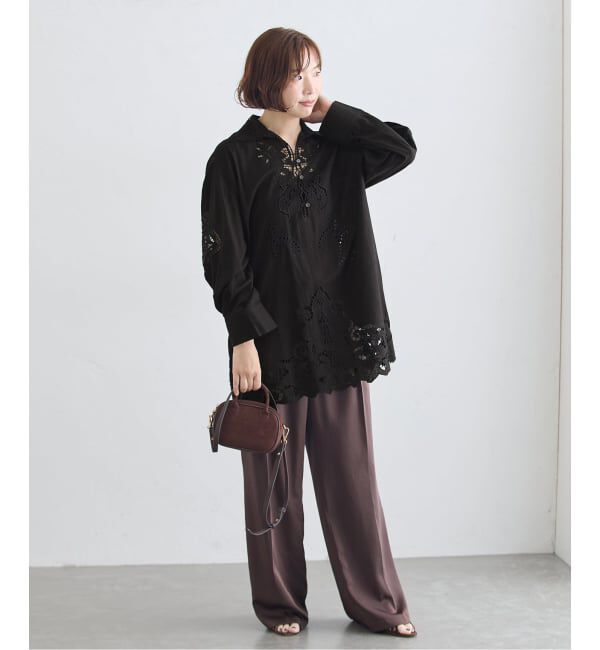 journal standard L'essage「刺繍レースチュニックシャツ」|シャツ・ブラウス|