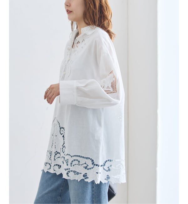 journal standard L'essage「刺繍レースチュニックシャツ」|シャツ・ブラウス|