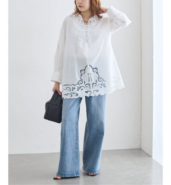journal standard L'essage「刺繍レースチュニックシャツ」|シャツ・ブラウス|