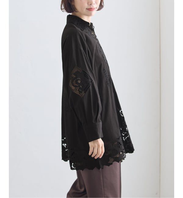 journal standard L'essage「刺繍レースチュニックシャツ」|シャツ・ブラウス|
