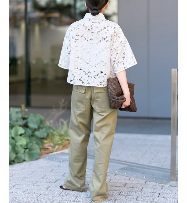Spick and Span「TICCA / ティッカ 別注レース半袖シャツ*」|シャツ・ブラウス|