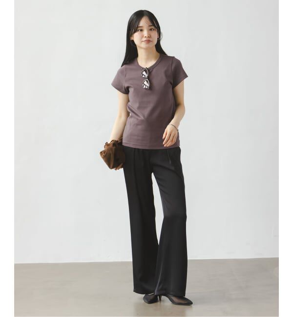 NOBLE「《追加》スビンコットンスムースコンパクトTシャツ2」|Tシャツ・カットソー|