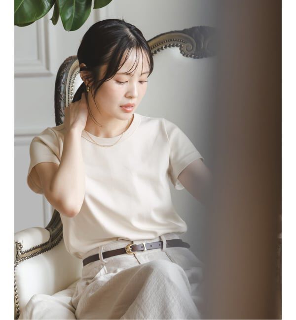 NOBLE「《追加》スビンコットンスムースコンパクトTシャツ2」|Tシャツ・カットソー|