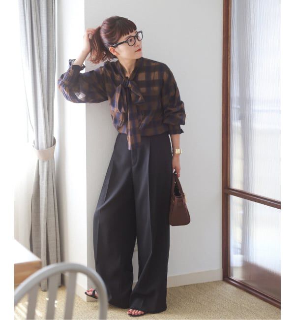 Spick and Span「《追加2予約》オンブレボウタイブラウス」|シャツ・ブラウス|