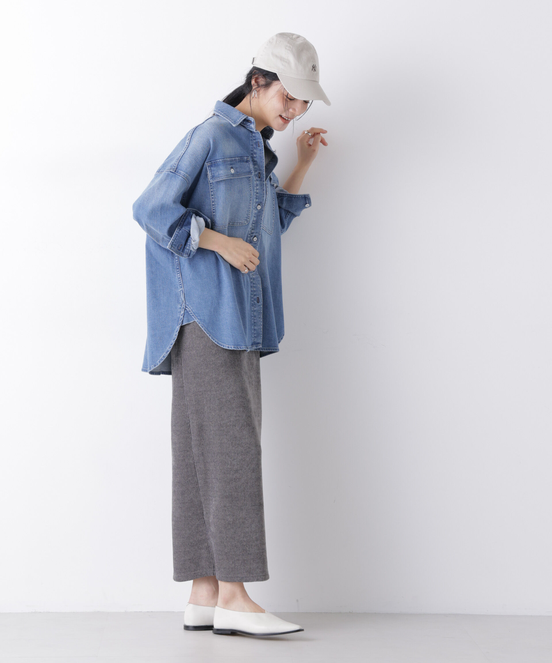 nano･universe「Healthy DENIM/別注 Almond Mid Used」|シャツ・ブラウス|