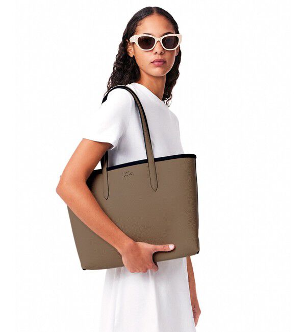 LACOSTE「ANNA 2WAY リバーシブル トートバッグ / クラッチバッグ付き」|トートバッグ|