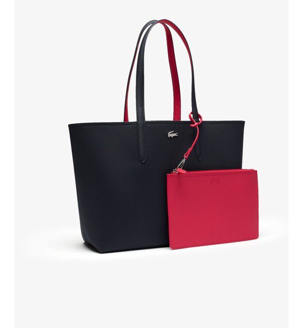 LACOSTE「ANNA 2WAY リバーシブル トートバッグ / クラッチバッグ付き」|トートバッグ|ブルー系その他