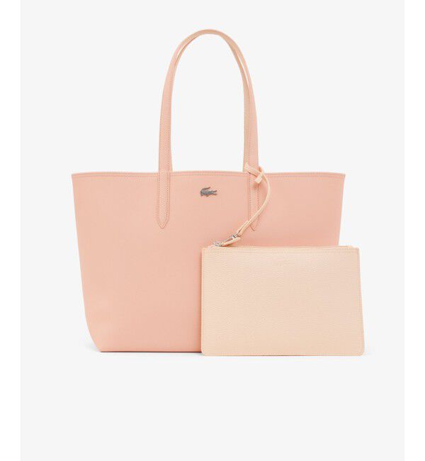 LACOSTE「ANNA 2WAY リバーシブル トートバッグ / クラッチバッグ付き」|トートバッグ|ピンク