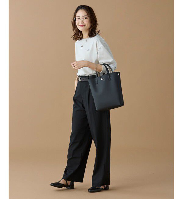 LACOSTE「ANNAリバーシブル縦型 2WAY トートバッグ / クラッチバッグ付き」|トートバッグ|