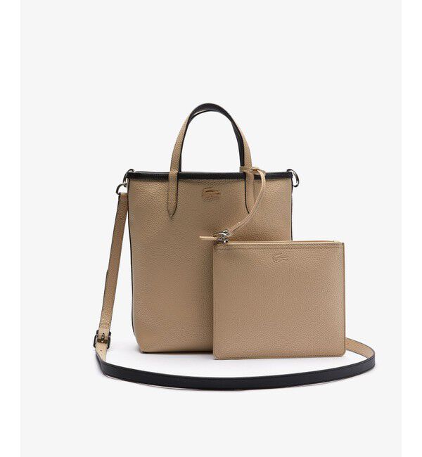 LACOSTE「ANNAリバーシブル縦型 2WAY トートバッグ / クラッチバッグ付き」|トートバッグ|