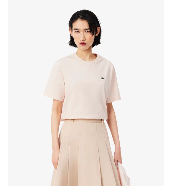 LACOSTE「ハイクオリティ ピマコットン仕立て ワンポイントソフトタッチ半袖Tシャツ」|Tシャツ・カットソー|