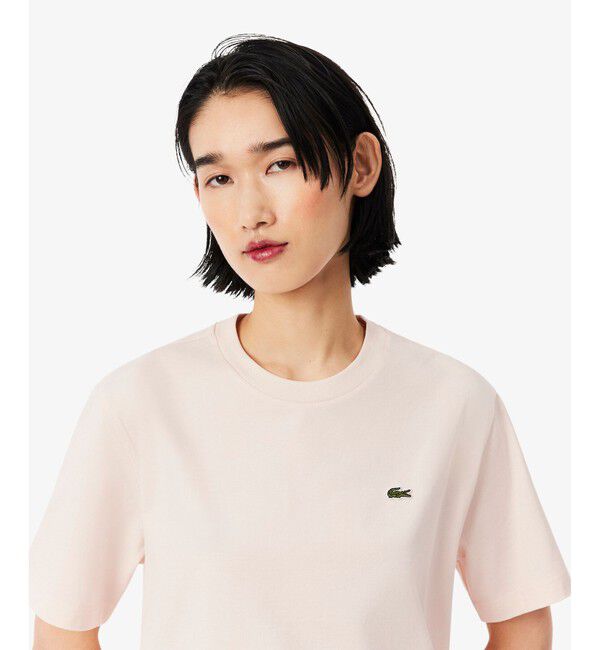 LACOSTE「ハイクオリティ ピマコットン仕立て ワンポイントソフトタッチ半袖Tシャツ」|Tシャツ・カットソー|