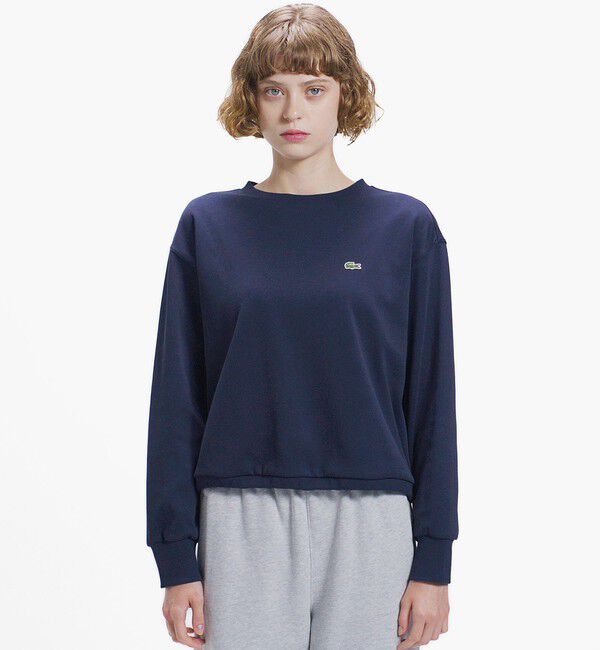 LACOSTE「裾ドローストリング ダブルフェイスプルオーバー」|スウェット・ジャージ|
