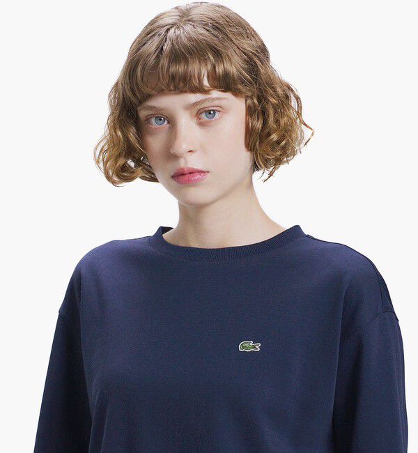 LACOSTE「裾ドローストリング ダブルフェイスプルオーバー」|スウェット・ジャージ|