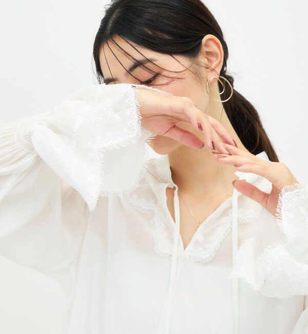 NOLLEY'S「刺繍レースブラウス」|シャツ・ブラウス|