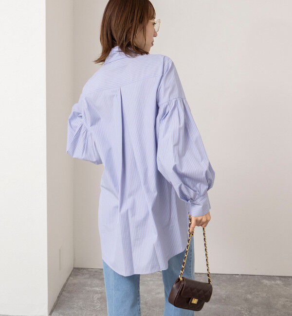 NOLLEY'S「【MARILYN MOON/マリリーンムーン】stripe embroidery tie blouse」|シャツ・ブラウス|