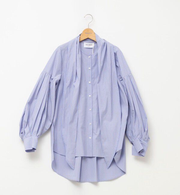NOLLEY'S「【MARILYN MOON/マリリーンムーン】stripe embroidery tie blouse」|シャツ・ブラウス|