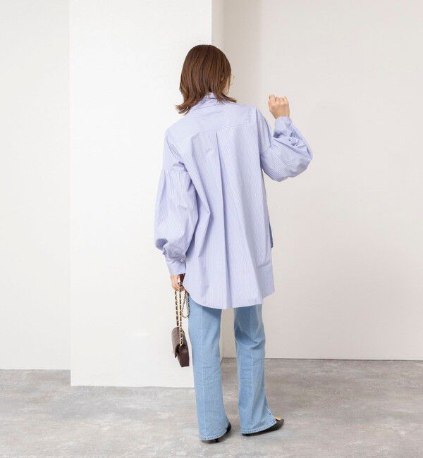 NOLLEY'S「【MARILYN MOON/マリリーンムーン】stripe embroidery tie blouse」|シャツ・ブラウス|