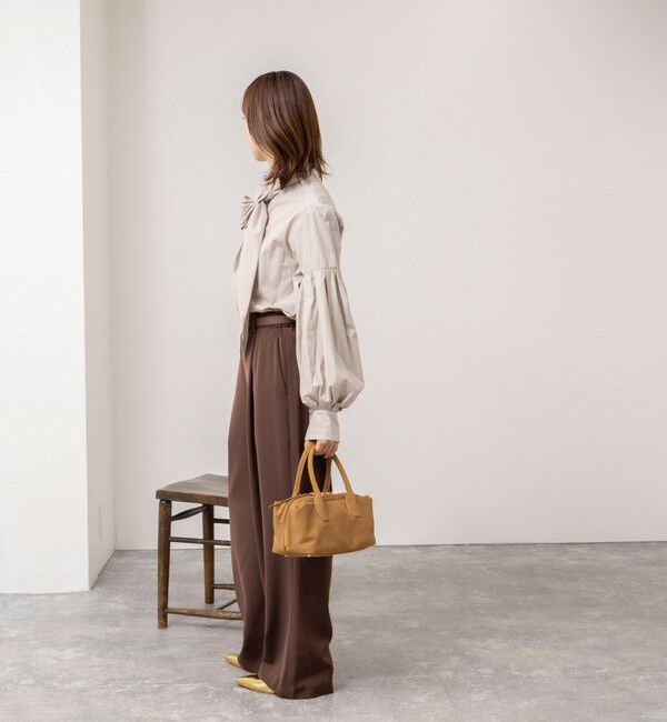 NOLLEY'S「【MARILYN MOON/マリリーンムーン】stripe embroidery tie blouse」|シャツ・ブラウス|