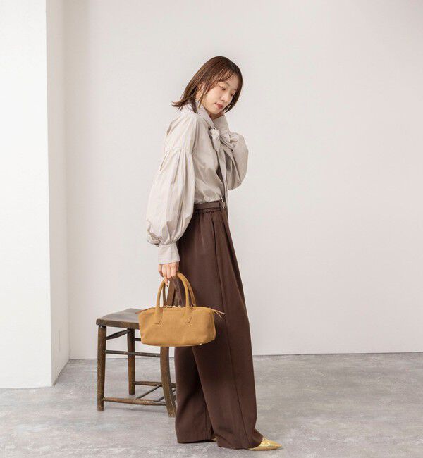 NOLLEY'S「【MARILYN MOON/マリリーンムーン】stripe embroidery tie blouse」|シャツ・ブラウス|