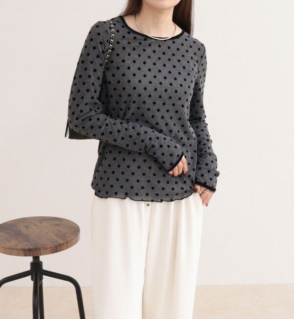 fredy emue「チュールドットロンＴシャツ」|Tシャツ・カットソー|