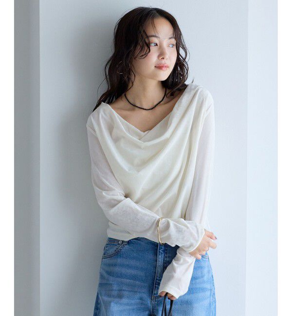 VIS「クラッシュベロアドレープトップス」|Tシャツ・カットソー|