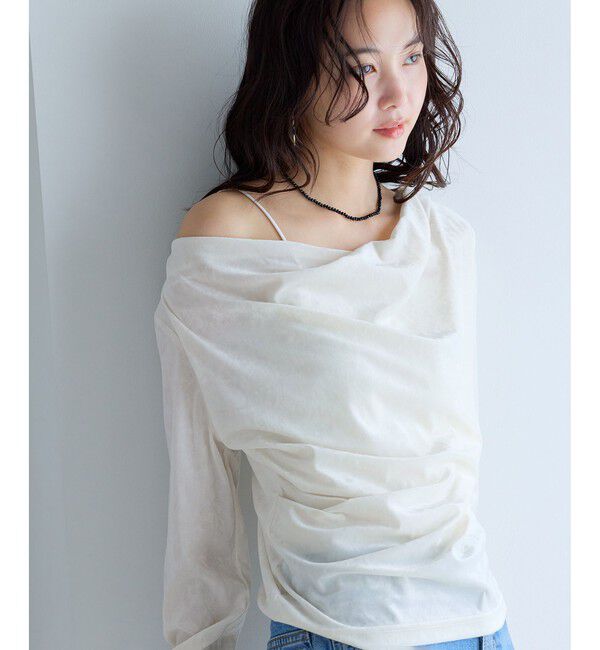 VIS「クラッシュベロアドレープトップス」|Tシャツ・カットソー|