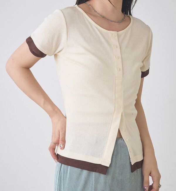  「B バイカラーヘンリーTOPS」|その他|