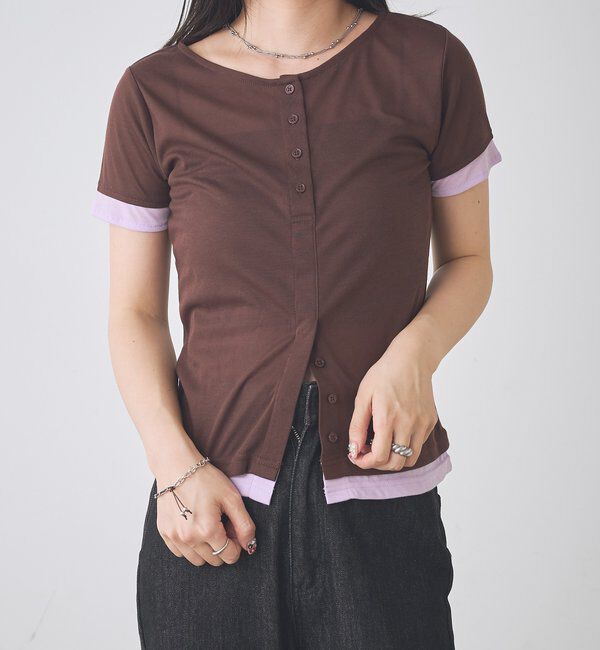  「B バイカラーヘンリーTOPS」|その他|
