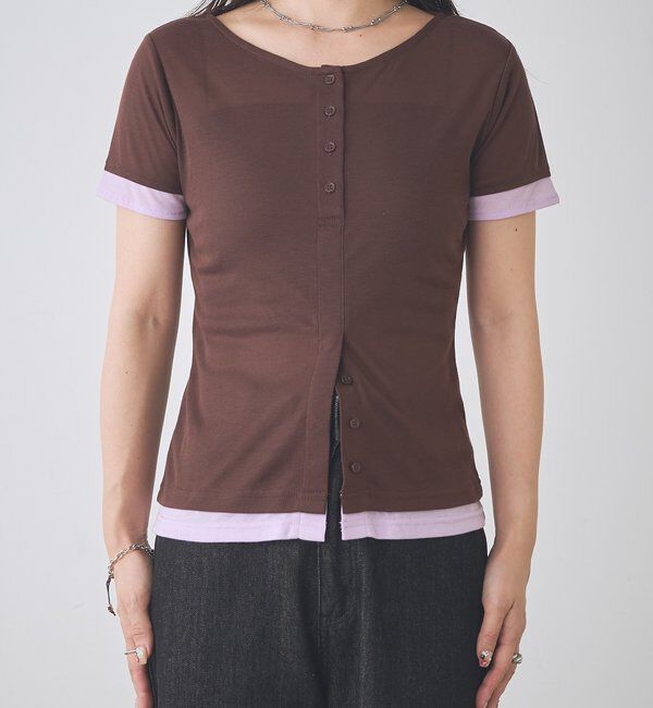  「B バイカラーヘンリーTOPS」|その他|