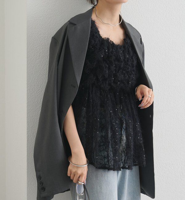  「ふわふわシャーリングチュニック」|シャツ・ブラウス|