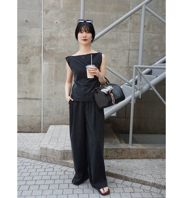 「【Her Edit】【セットアップ対応】キュプラジャージートップス」|キャミソール|