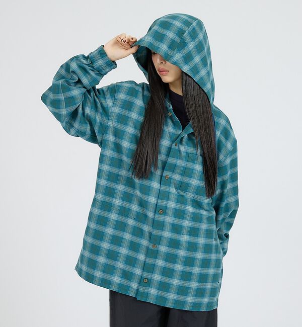 ABAHOUSE「【NANGA / ナンガ】GRID TARTAN FIELD HOOD SHIR」|シャツ・ブラウス|