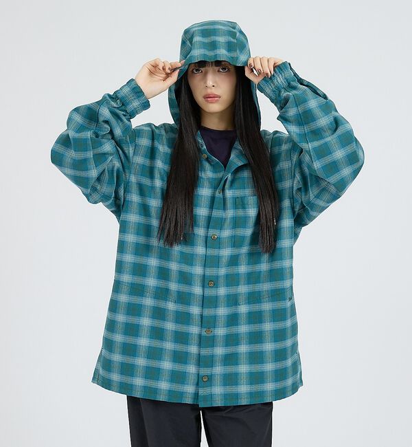 ABAHOUSE「【NANGA / ナンガ】GRID TARTAN FIELD HOOD SHIR」|シャツ・ブラウス|