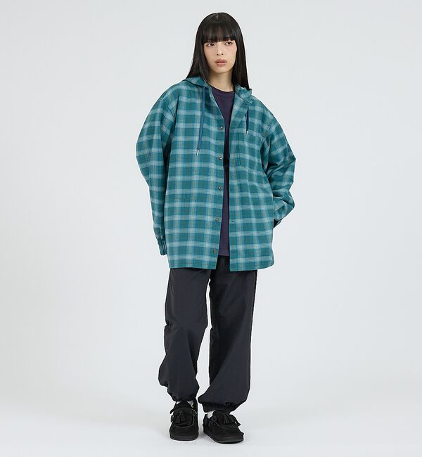 ABAHOUSE「【NANGA / ナンガ】GRID TARTAN FIELD HOOD SHIR」|シャツ・ブラウス|