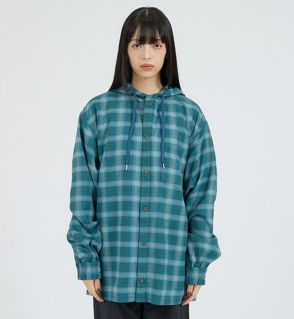 ABAHOUSE「【NANGA / ナンガ】GRID TARTAN FIELD HOOD SHIR」|シャツ・ブラウス|