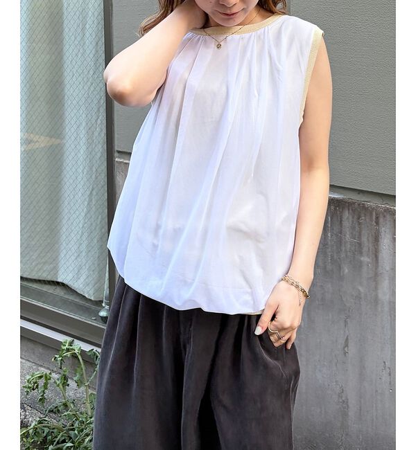 Rouge vif「【一部店舗限定】チュールレイヤードニットトップス」|ニット・セーター|