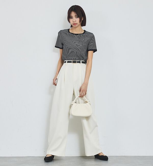 abahouse mavie「【リンガーT】ボーダーコンパクトTシャツ」|Tシャツ・カットソー|