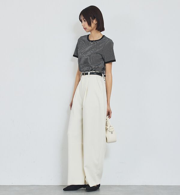 abahouse mavie「【リンガーT】ボーダーコンパクトTシャツ」|Tシャツ・カットソー|