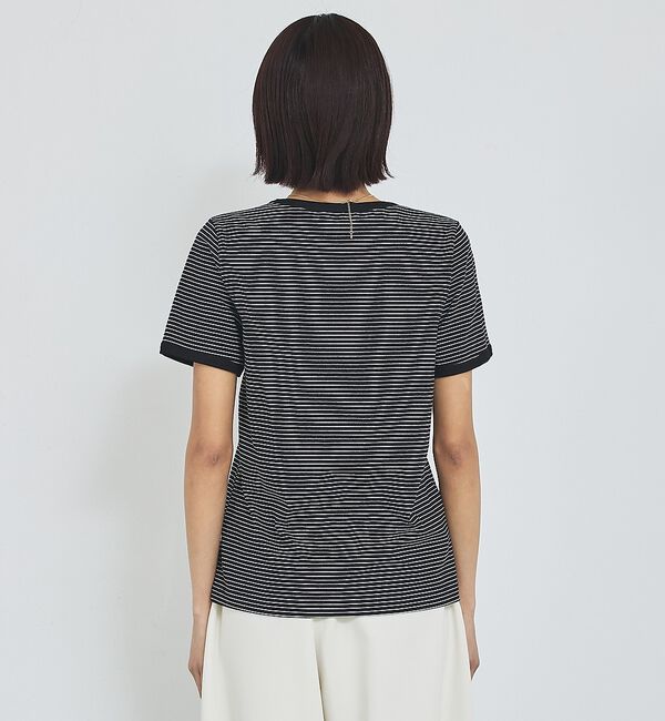 abahouse mavie「【リンガーT】ボーダーコンパクトTシャツ」|Tシャツ・カットソー|