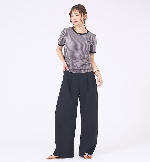 abahouse mavie「【リンガーT】ボーダーコンパクトTシャツ」|Tシャツ・カットソー|