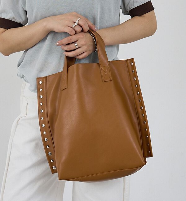 NOMINE「【cheek】rivet 2way tote 2WAY スタッズ トートバッグ」|トートバッグ|