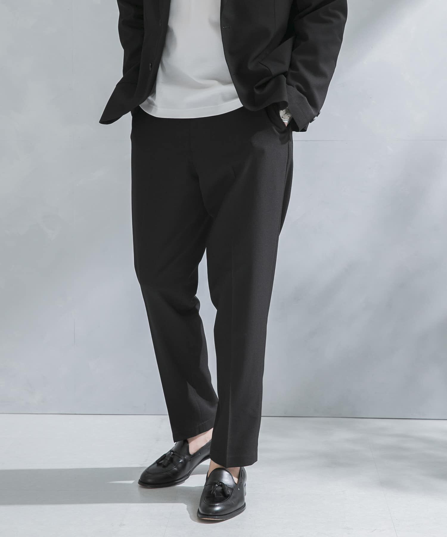URBAN RESEARCH DOORS「『ｲｰｼﾞｰｹｱ』LIFE STYLE TAILOR ｶﾙｾﾞｽﾄﾚｯﾁｺﾝﾌｫｰﾀﾌﾞﾙ 」|スラックス|ブラック