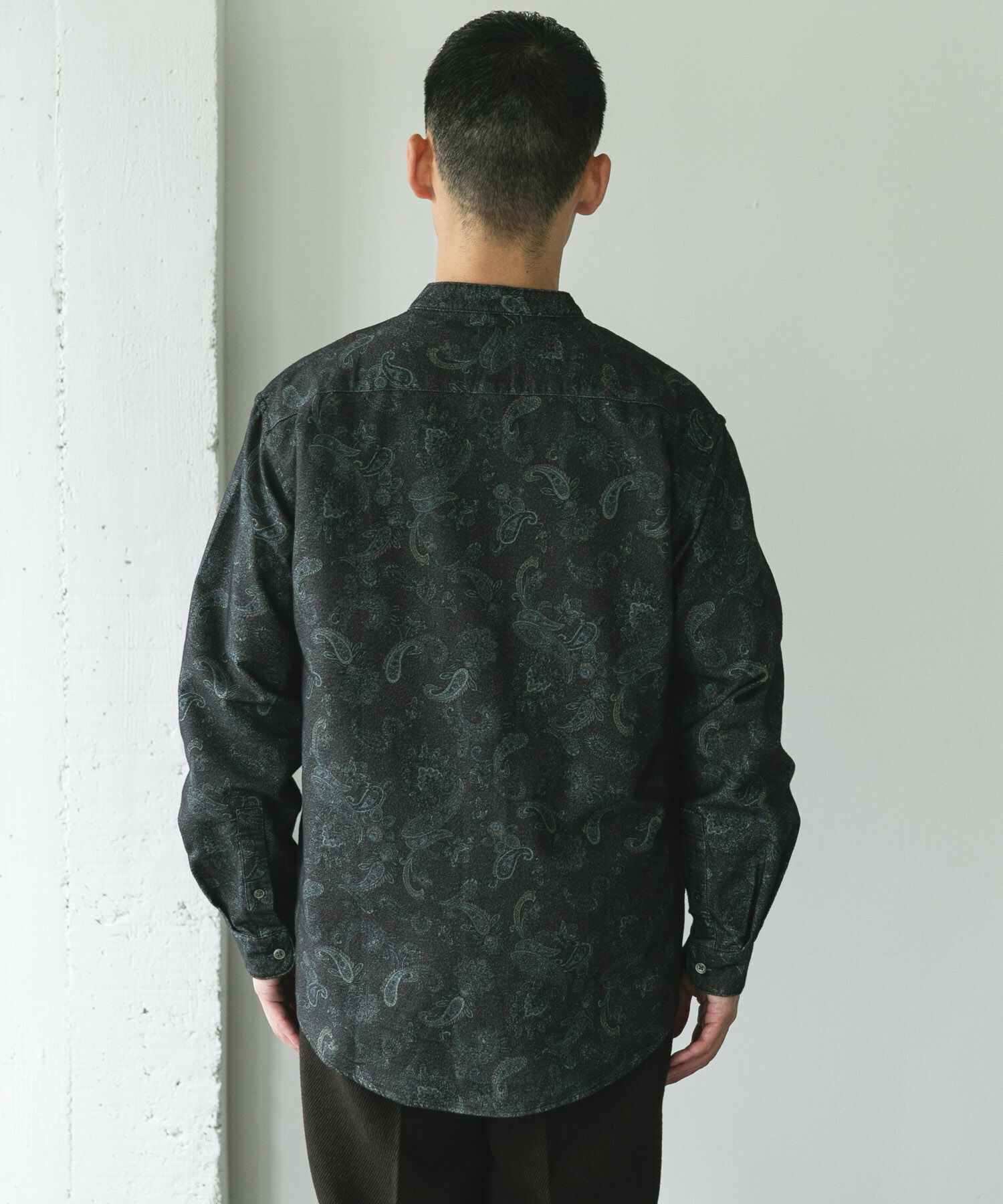 URBAN RESEARCH DOORS「両面起毛ネルバンドカラーシャツ」|シャツ・ブラウス|